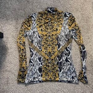Elegant Gold and Black Women's Top